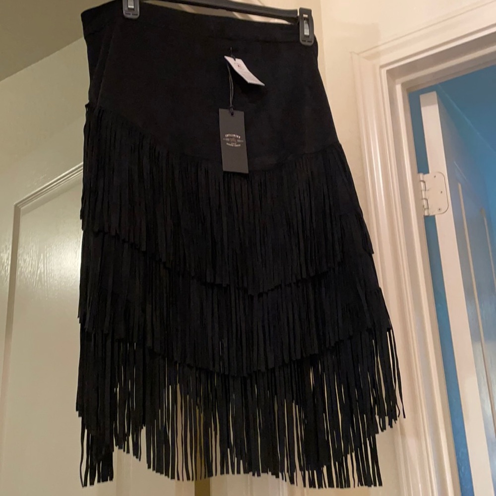Western Fringe Skirt XL